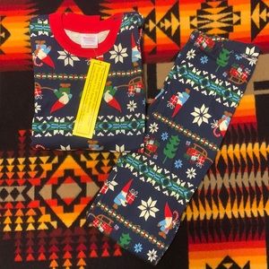 NWT Hanna Andersson PJs in navy gnome Christmas / Winter theme